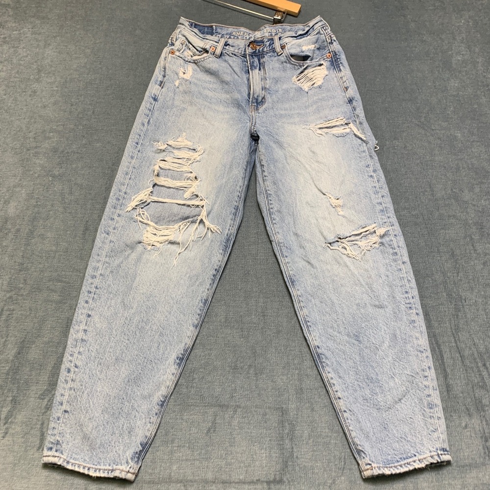 American Eagle Outfitters Jeans Womens 2 Blue Denim Cotton Stretch Distressed